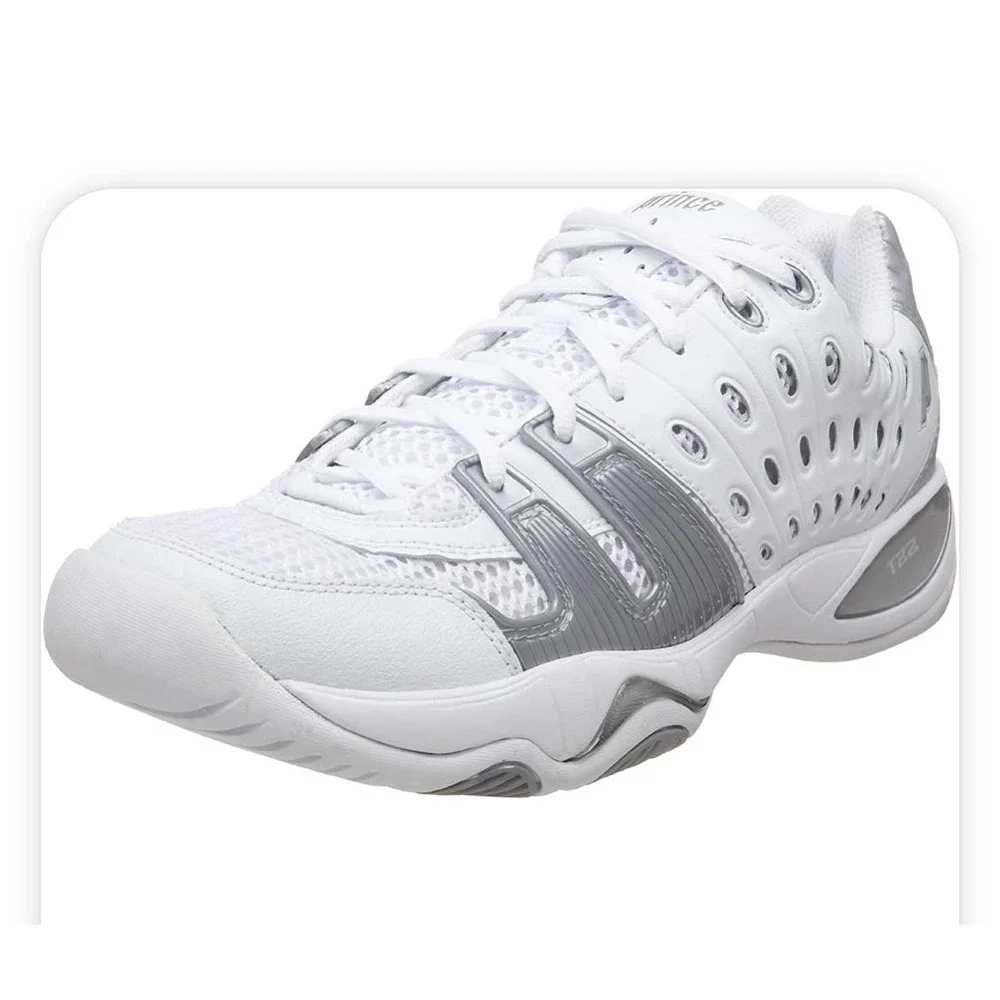 PRINCE T22 Women's Tennis Shoes White Silver Size 8.5